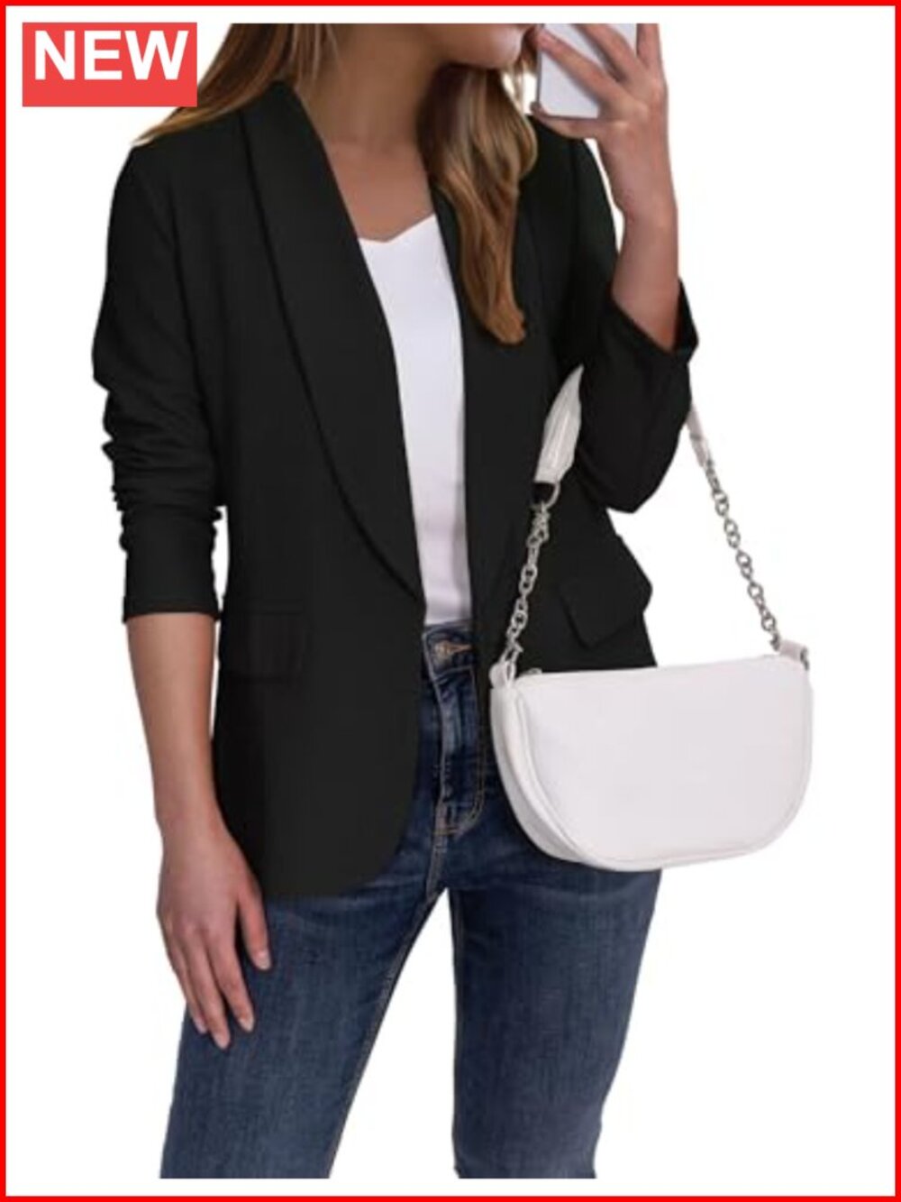 Polyester Elastane Blazer Business Casual Work Suit Jacket